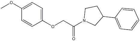 1-[(4-methoxyphenoxy)acetyl]-3-phenylpyrrolidine 结构式