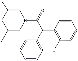 3,5-dimethyl-1-(9H-xanthen-9-ylcarbonyl)piperidine 结构式