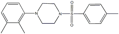 1-(2,3-dimethylphenyl)-4-[(4-methylphenyl)sulfonyl]piperazine 结构式