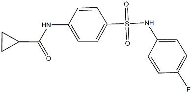 N-{4-[(4-fluoroanilino)sulfonyl]phenyl}cyclopropanecarboxamide 结构式