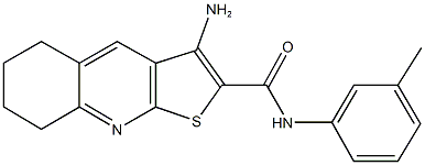 3-amino-N-(3-methylphenyl)-5,6,7,8-tetrahydrothieno[2,3-b]quinoline-2-carboxamide 结构式