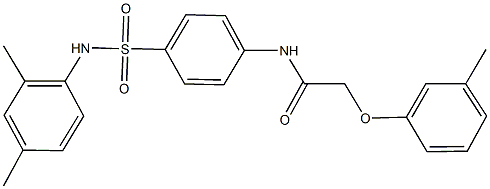 N-{4-[(2,4-dimethylanilino)sulfonyl]phenyl}-2-(3-methylphenoxy)acetamide 结构式