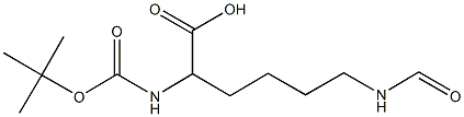 N~2~-(tert-butoxycarbonyl)-N~6~-formyllysine 结构式