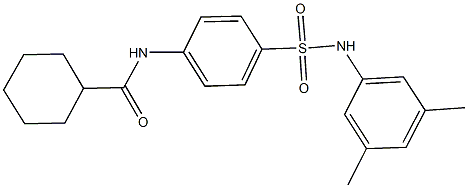 N-{4-[(3,5-dimethylanilino)sulfonyl]phenyl}cyclohexanecarboxamide 结构式