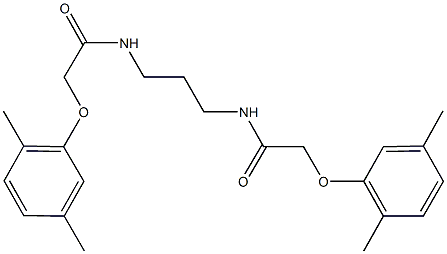 2-(2,5-dimethylphenoxy)-N-(3-{[(2,5-dimethylphenoxy)acetyl]amino}propyl)acetamide 结构式