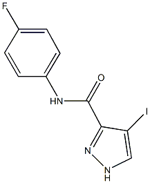 N-(4-fluorophenyl)-4-iodo-1H-pyrazole-3-carboxamide 结构式