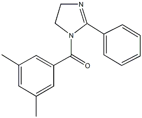 1-(3,5-dimethylbenzoyl)-2-phenyl-4,5-dihydro-1H-imidazole 结构式