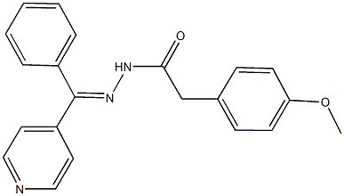 2-(4-methoxyphenyl)-N'-[phenyl(4-pyridinyl)methylene]acetohydrazide 结构式