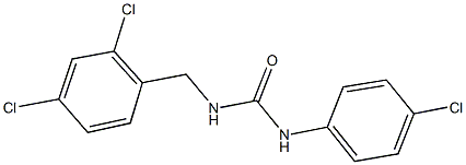 N-(4-chlorophenyl)-N'-(2,4-dichlorobenzyl)urea 结构式