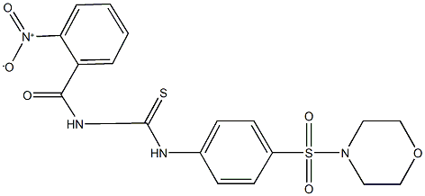 N-{2-nitrobenzoyl}-N'-[4-(4-morpholinylsulfonyl)phenyl]thiourea 结构式