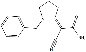 2-(1-benzyl-2-pyrrolidinylidene)-2-cyanoacetamide 结构式