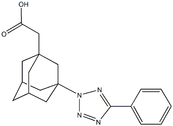 [3-(5-phenyl-2H-tetraazol-2-yl)-1-adamantyl]acetic acid 结构式