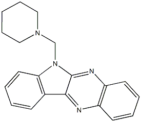 6-(1-piperidinylmethyl)-6H-indolo[2,3-b]quinoxaline 结构式