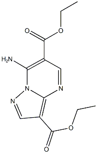 diethyl 7-aminopyrazolo[1,5-a]pyrimidine-3,6-dicarboxylate 结构式