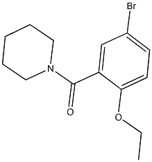 4-bromo-2-(1-piperidinylcarbonyl)phenyl ethyl ether 结构式