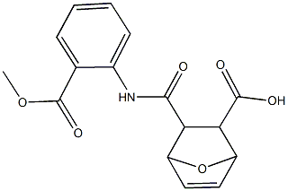 3-{[2-(methoxycarbonyl)anilino]carbonyl}-7-oxabicyclo[2.2.1]hept-5-ene-2-carboxylic acid 结构式