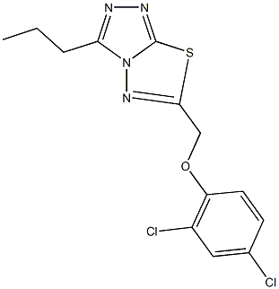 2,4-dichlorophenyl (3-propyl[1,2,4]triazolo[3,4-b][1,3,4]thiadiazol-6-yl)methyl ether 结构式