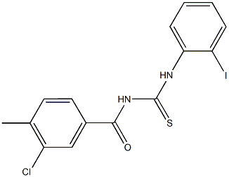 N-(3-chloro-4-methylbenzoyl)-N'-(2-iodophenyl)thiourea 结构式