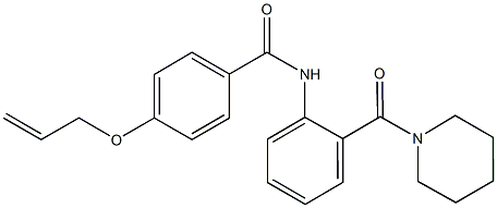 4-(allyloxy)-N-[2-(1-piperidinylcarbonyl)phenyl]benzamide 结构式