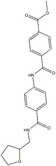 methyl 4-[(4-{[(tetrahydro-2-furanylmethyl)amino]carbonyl}anilino)carbonyl]benzoate 结构式