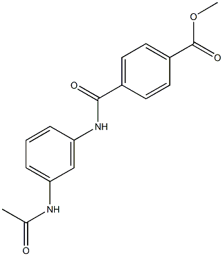 methyl 4-{[3-(acetylamino)anilino]carbonyl}benzoate 结构式