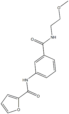 N-(3-{[(2-methoxyethyl)amino]carbonyl}phenyl)-2-furamide 结构式