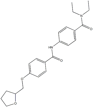 N,N-diethyl-4-{[4-(tetrahydro-2-furanylmethoxy)benzoyl]amino}benzamide 结构式