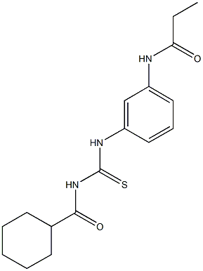 N-[3-({[(cyclohexylcarbonyl)amino]carbothioyl}amino)phenyl]propanamide 结构式