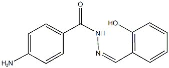 4-Amino-N'-(2-hydroxybenzylidene)benzohydrazide 结构式