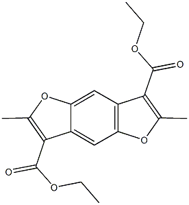 diethyl 2,6-dimethylfuro[2,3-f][1]benzofuran-3,7-dicarboxylate 结构式