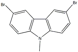 3,6-dibromo-9-methyl-9H-carbazole 结构式