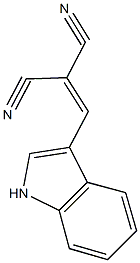2-(1H-indol-3-ylmethylene)malononitrile 结构式