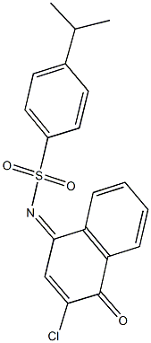 N-(3-chloro-4-oxo-1(4H)-naphthalenylidene)-4-isopropylbenzenesulfonamide 结构式