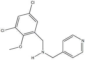 N-(3,5-dichloro-2-methoxybenzyl)-N-(4-pyridinylmethyl)amine 结构式