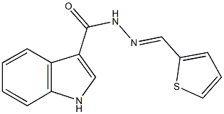 N'-(2-thienylmethylene)-1H-indole-3-carbohydrazide 结构式