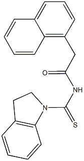 N-(2,3-dihydro-1H-indol-1-ylcarbothioyl)-2-(1-naphthyl)acetamide 结构式