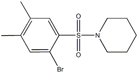 1-[(2-bromo-4,5-dimethylphenyl)sulfonyl]piperidine 结构式
