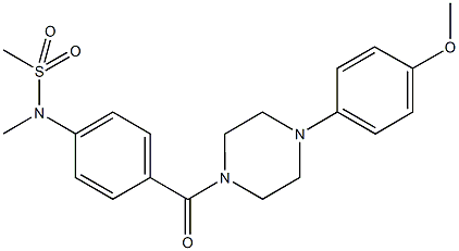 N-(4-{[4-(4-methoxyphenyl)-1-piperazinyl]carbonyl}phenyl)-N-methylmethanesulfonamide 结构式