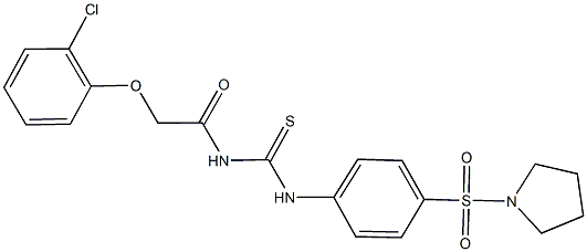 N-[(2-chlorophenoxy)acetyl]-N'-[4-(1-pyrrolidinylsulfonyl)phenyl]thiourea 结构式