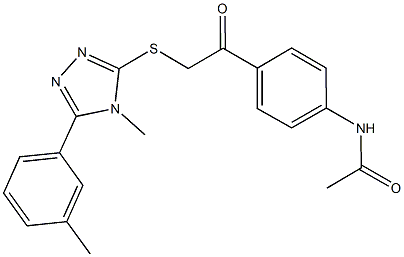 N-[4-(2-{[4-methyl-5-(3-methylphenyl)-4H-1,2,4-triazol-3-yl]sulfanyl}acetyl)phenyl]acetamide 结构式