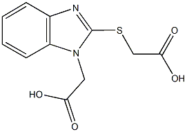 {[1-(carboxymethyl)-1H-benzimidazol-2-yl]sulfanyl}acetic acid 结构式