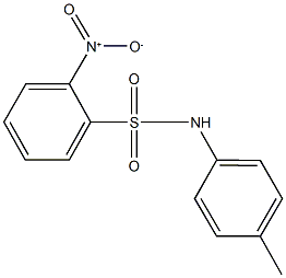 2-nitro-N-(4-methylphenyl)benzenesulfonamide 结构式