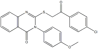 2-{[2-(4-chlorophenyl)-2-oxoethyl]sulfanyl}-3-(4-methoxyphenyl)-4(3H)-quinazolinone 结构式