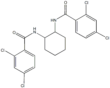 2,4-dichloro-N-{2-[(2,4-dichlorobenzoyl)amino]cyclohexyl}benzamide 结构式