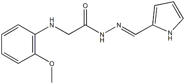 2-(2-methoxyanilino)-N'-(1H-pyrrol-2-ylmethylene)acetohydrazide 结构式