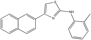 N-(2-methylphenyl)-N-[4-(2-naphthyl)-1,3-thiazol-2-yl]amine 结构式