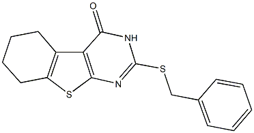 2-(benzylsulfanyl)-5,6,7,8-tetrahydro[1]benzothieno[2,3-d]pyrimidin-4(3H)-one 结构式