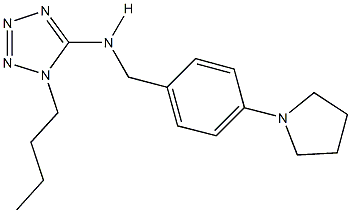 N-(1-butyl-1H-tetraazol-5-yl)-N-[4-(1-pyrrolidinyl)benzyl]amine 结构式