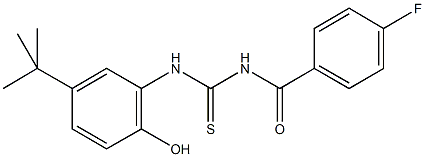 N-(5-tert-butyl-2-hydroxyphenyl)-N'-(4-fluorobenzoyl)thiourea 结构式