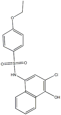 N-(3-chloro-4-hydroxy-1-naphthyl)-4-ethoxybenzenesulfonamide 结构式